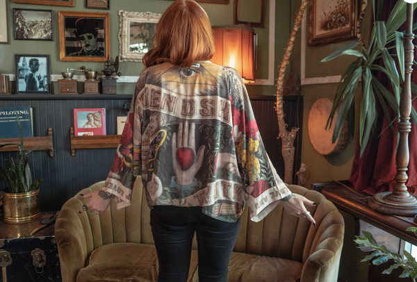 Friendship Love,Truth Bamboo Kimono