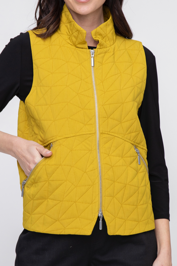 Gold Zip City Vest