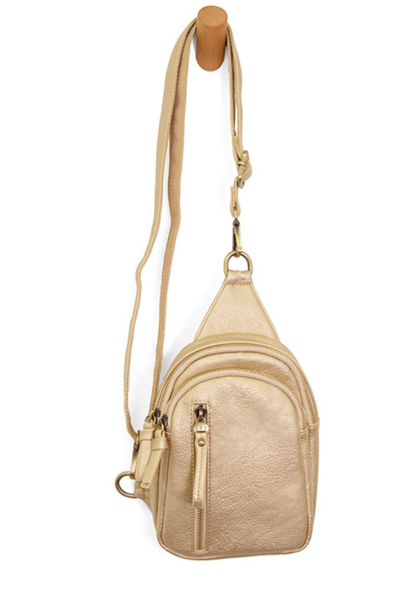 Metallic Gold Skyler Sling Bag