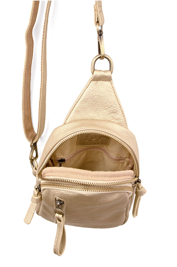 Metallic Gold Skyler Sling Bag