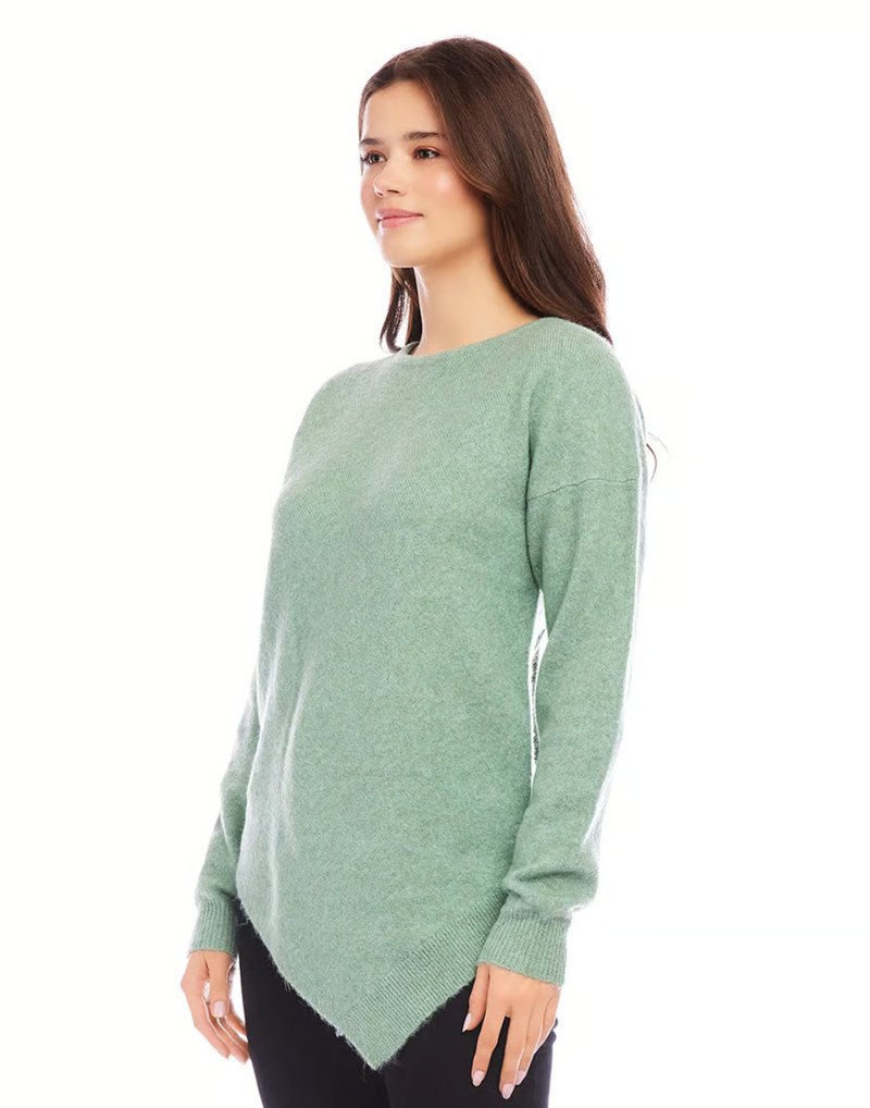 Sage Asym Hem Sweater