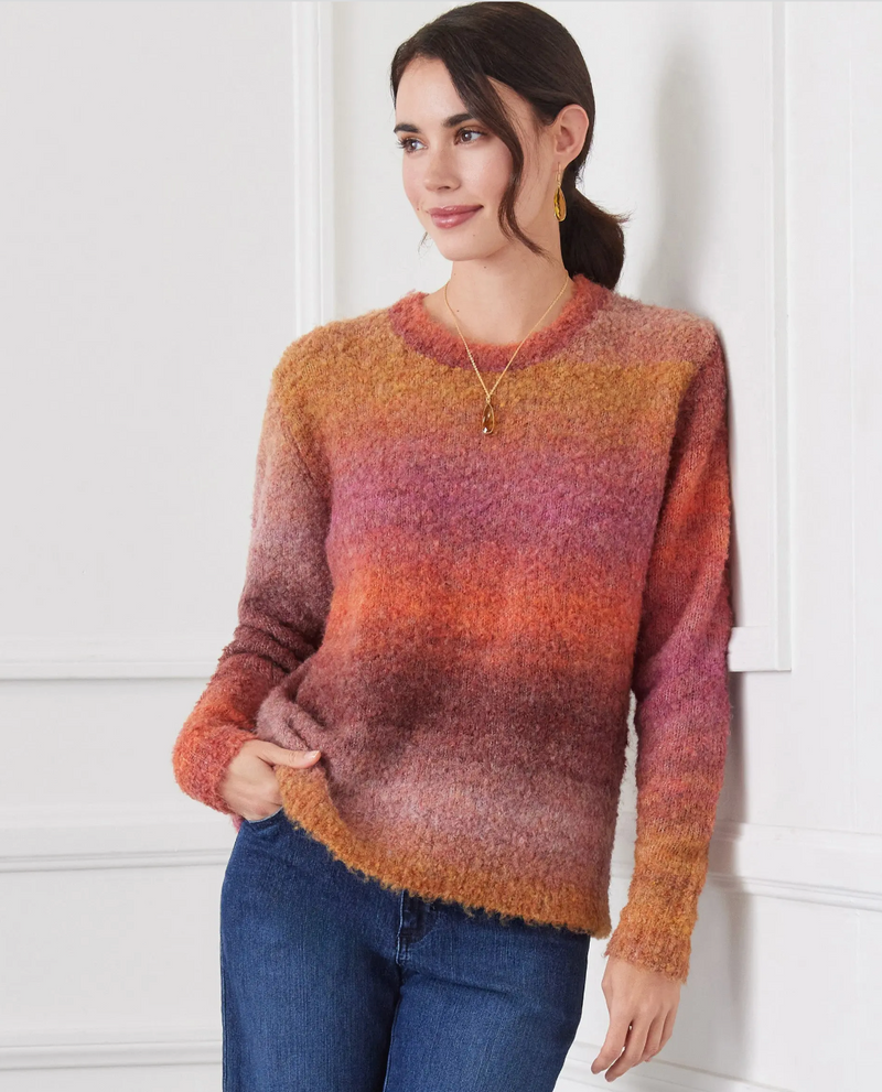 Sunset Ombre Boucle Sweater