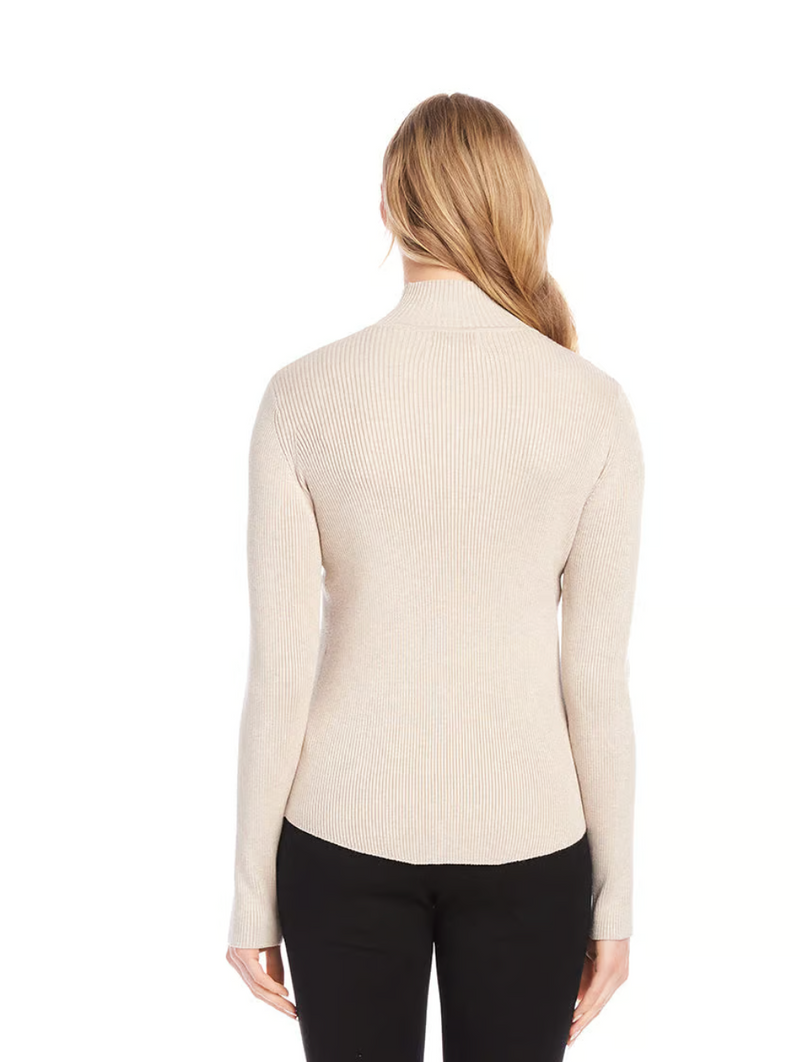 Oatmeal Ribbed Turtleneck