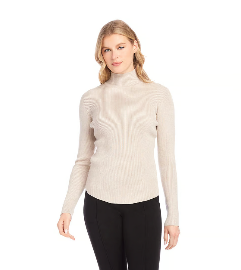 Oatmeal Ribbed Turtleneck