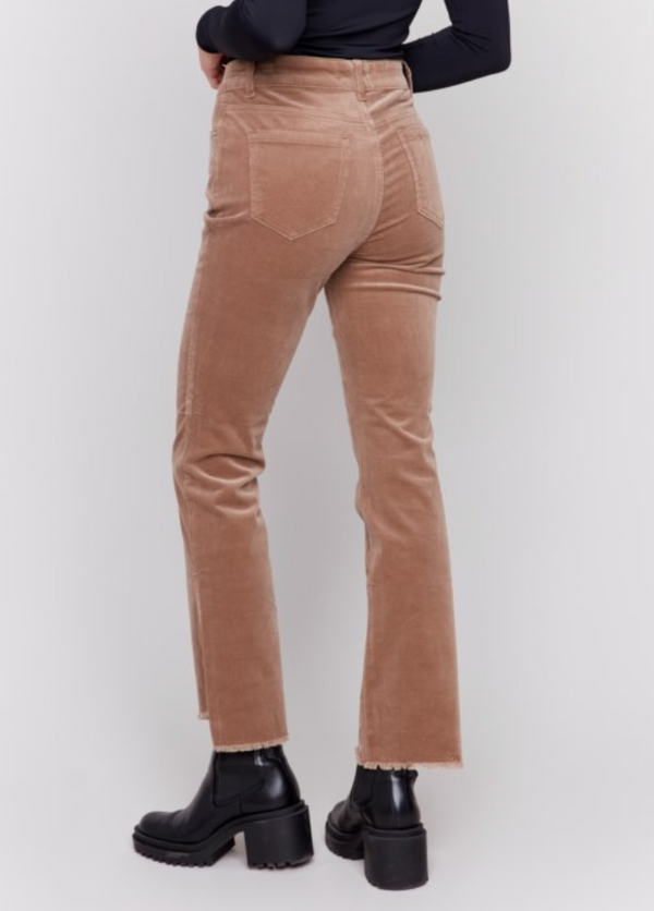 Corduroy Asym Hem Bootcut Pant