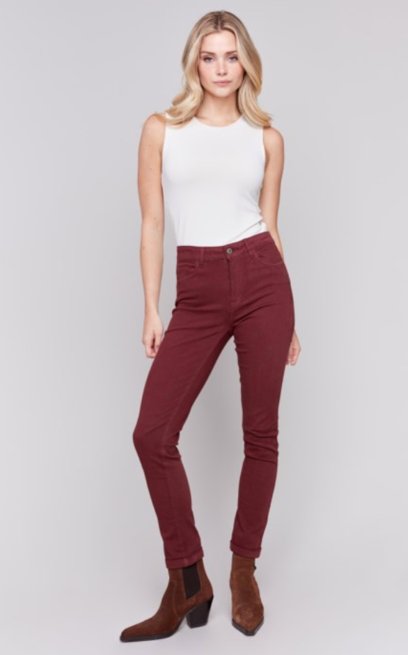 Cabernet Twill Cuff Jeans