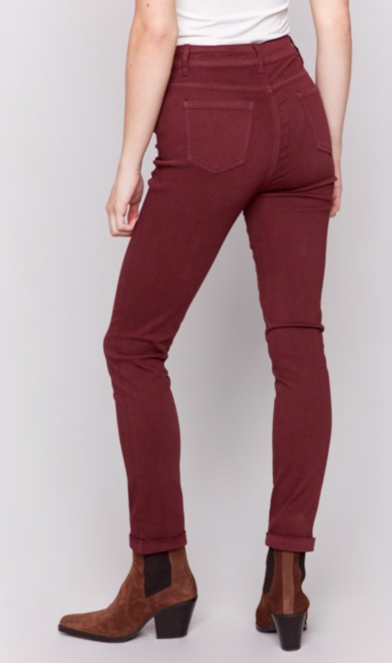 Cabernet Twill Cuff Jeans