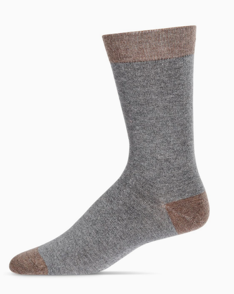 Men's Fancy Heels Soft Cashmere Blend Crew Sock