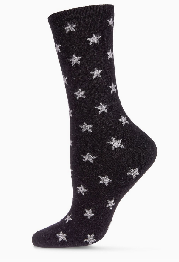 Womens Fallen Stars Cashmere Blend Crew Socks