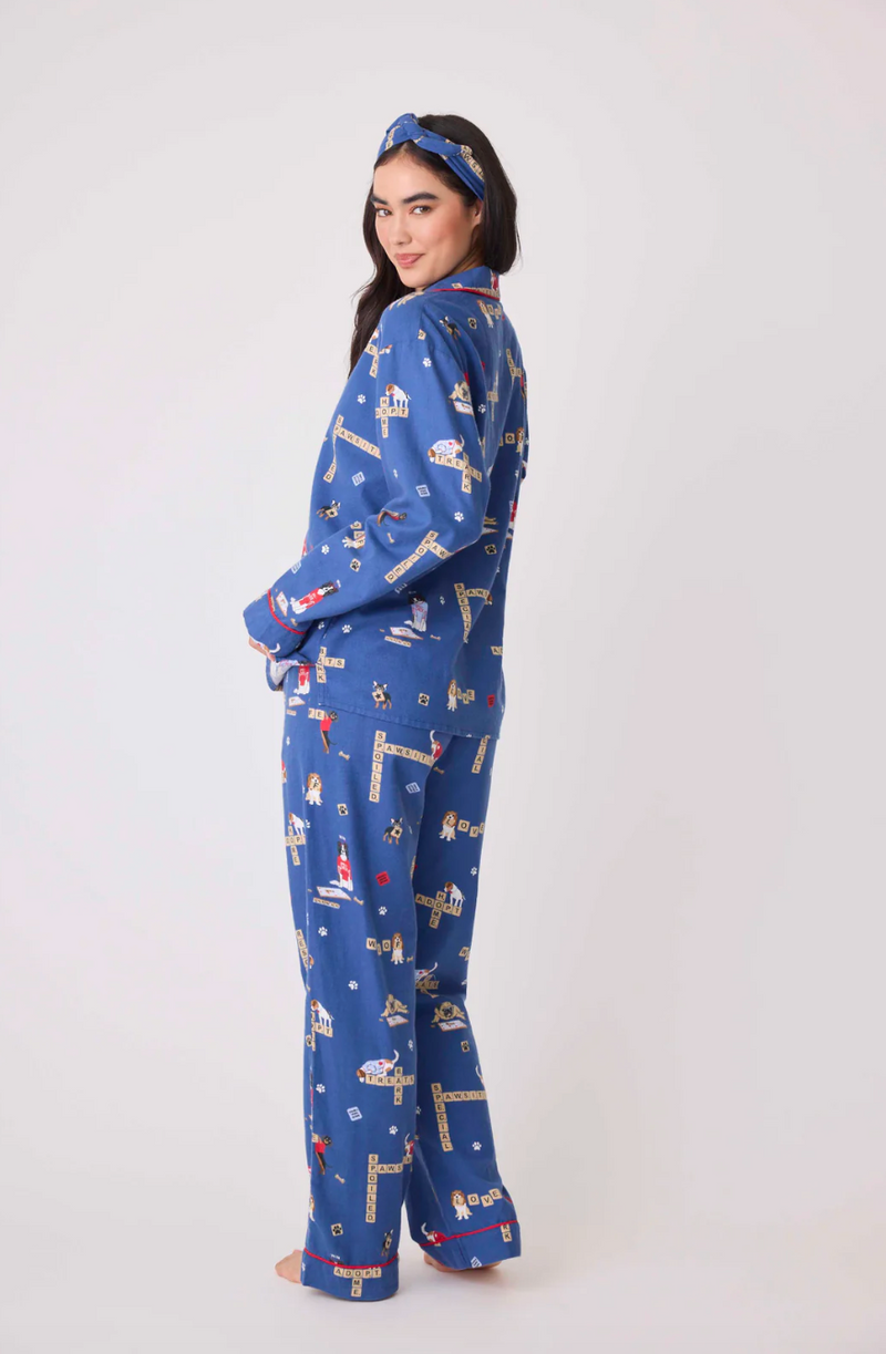 Love Leo Dog Rescue Flannel PJ Set