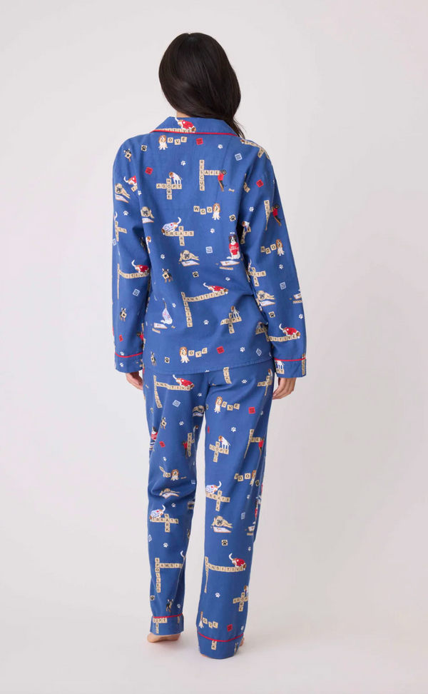 Love Leo Dog Rescue Flannel PJ Set