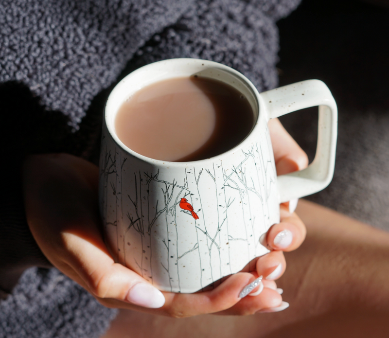 Aspen Trees Cardinal Stoneware Mug