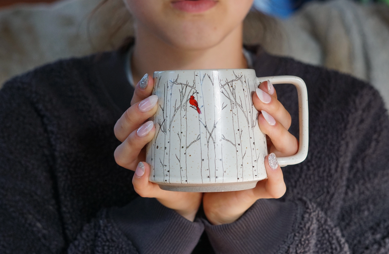 Aspen Trees Cardinal Stoneware Mug