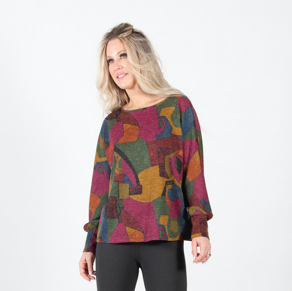 Berry Dolman Top