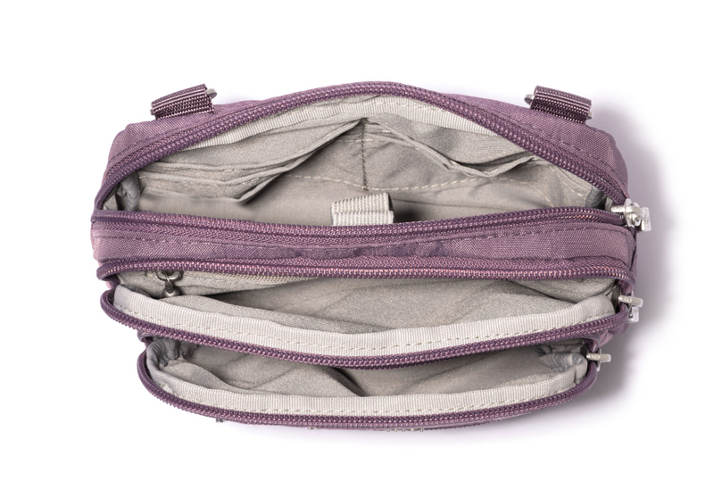 Misty Purple Triple Zip Bag