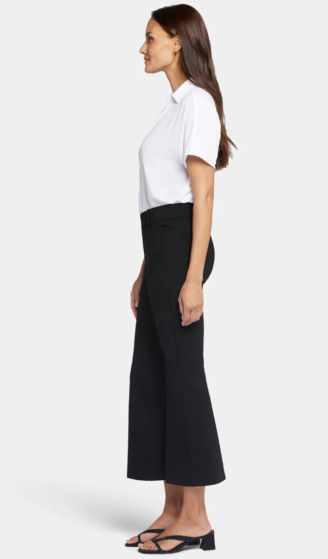 Pull-On Flared Ankle Trouser Pants