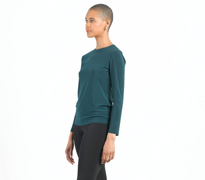 Hunter Green Staple Crew Top