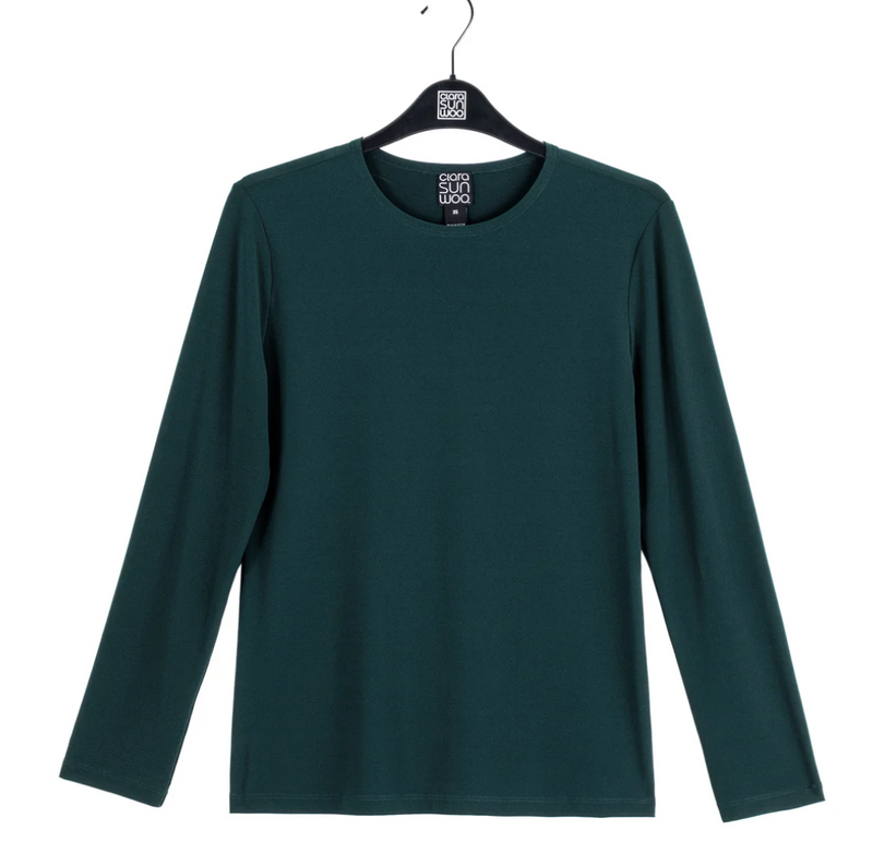 Hunter Green Staple Crew Top