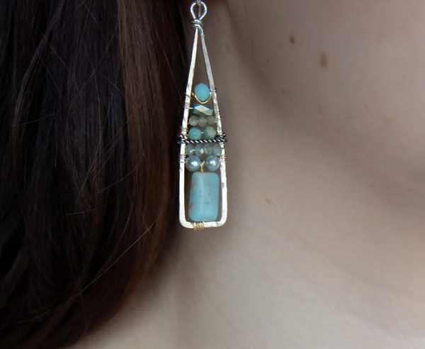 Terra Verde Gem Stack Earring