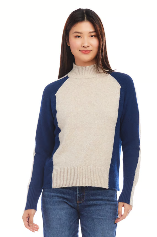 Navy Colorblock Sweater