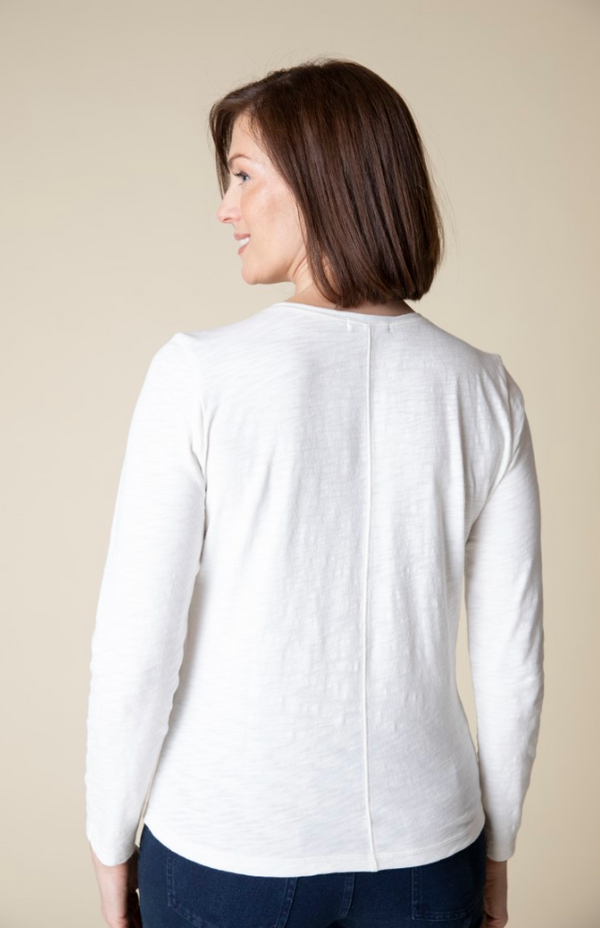 Winterwhite Seam Long Sleeve Top