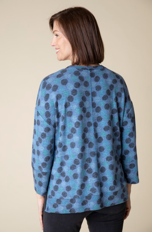 Polka Dot Fleece Seam 3/4 Top