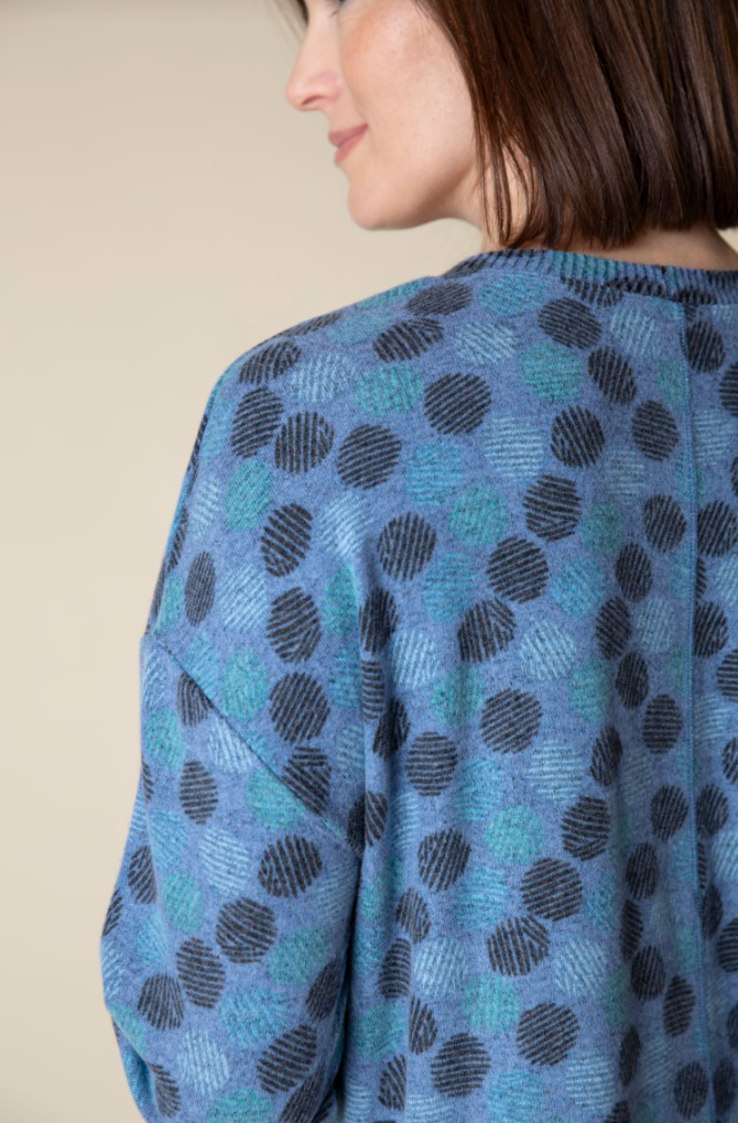 Polka Dot Fleece Seam 3/4 Top