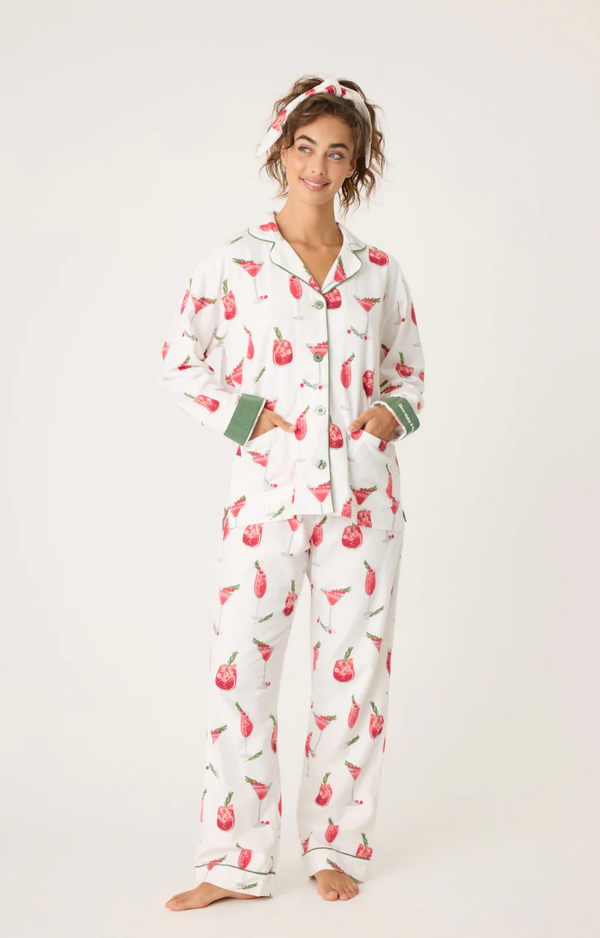 Cranberries & Cocktails Flannel PJ Set