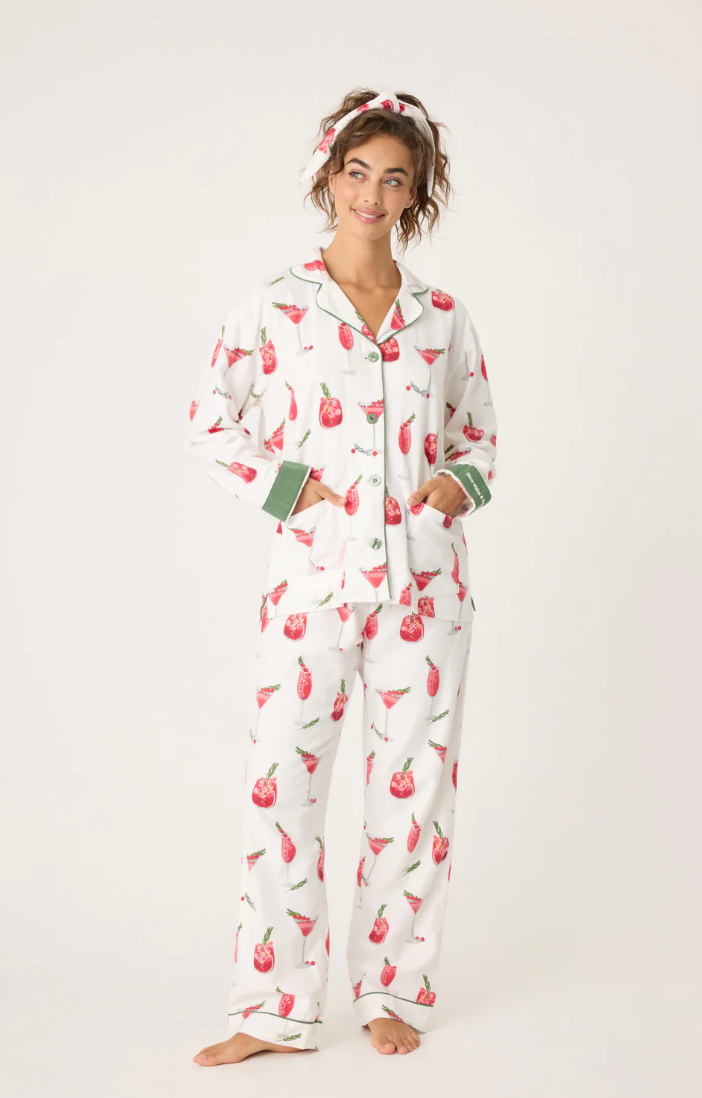 Cranberries & Cocktails Flannel PJ Set