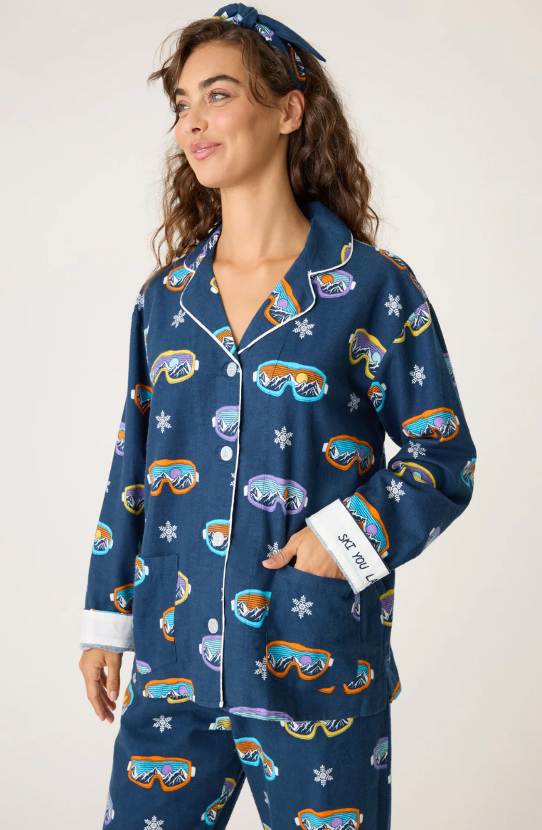 Ski You Later Flannel PJ Set