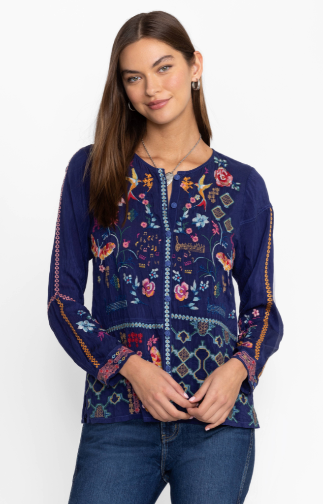 Blue Catina Blouse