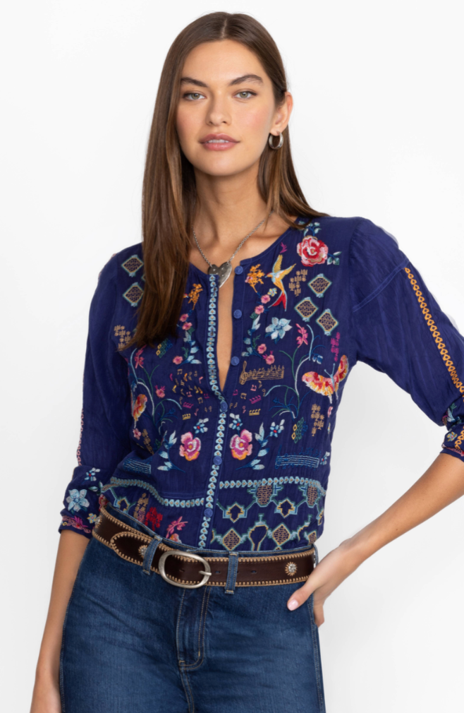 Blue Catina Blouse