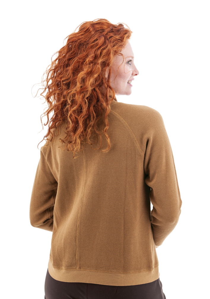 Tobacco Brown Cowl Neck Top