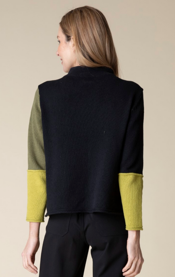 Pear Color Block Sweater