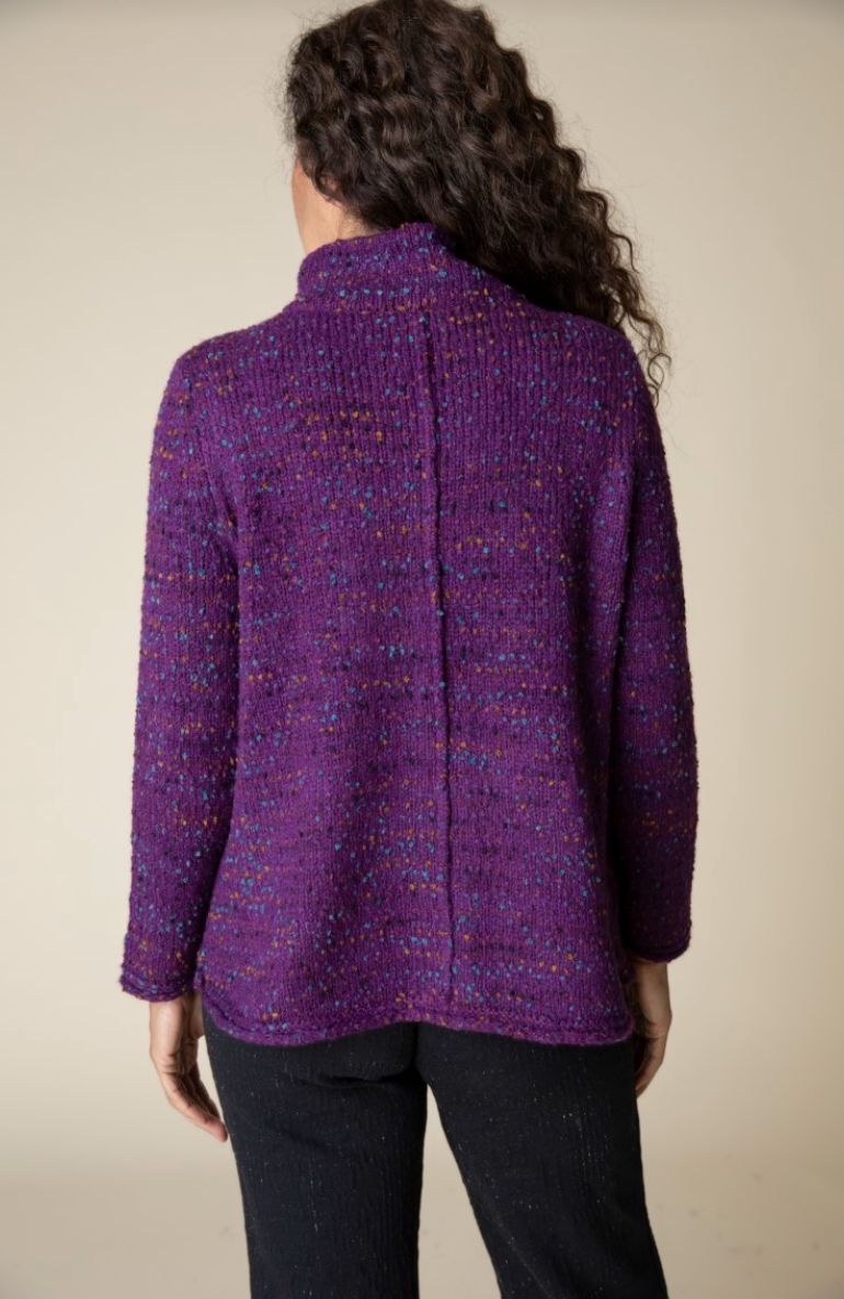 Plum Scoop Pocket Cardigan