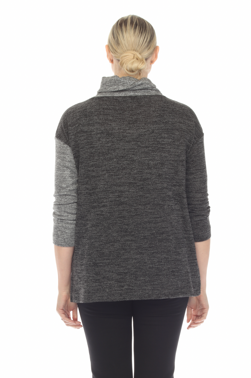 Neutral Colorblock Sweater Top