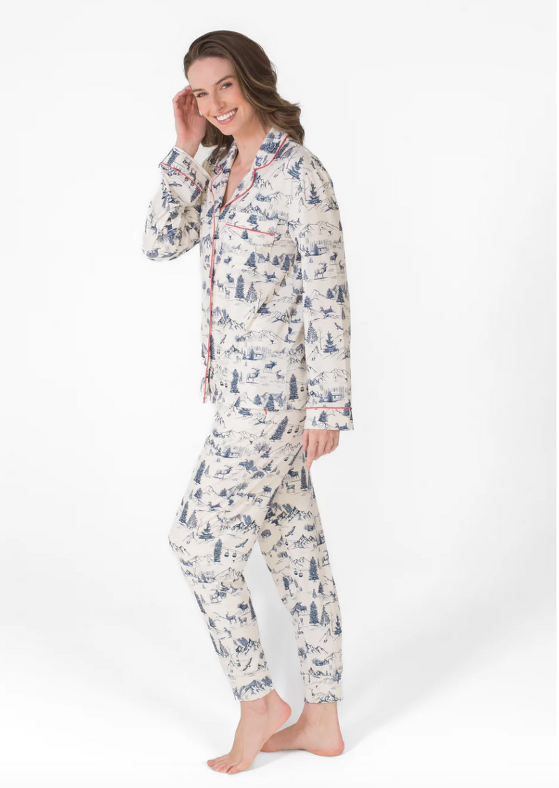 White Forest Jogger Pajama Set