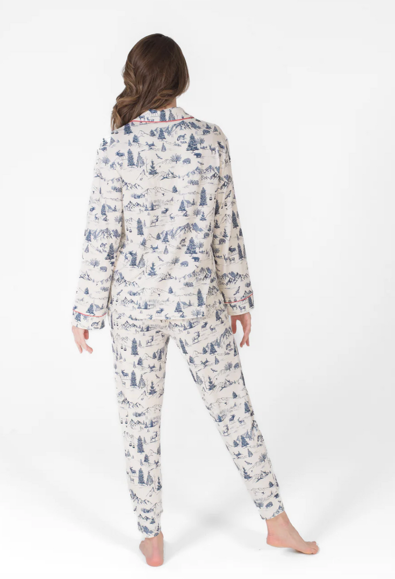 White Forest Jogger Pajama Set