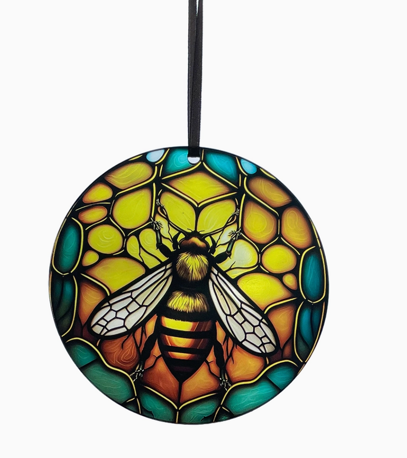 Honeycomb Bee Window Ornament