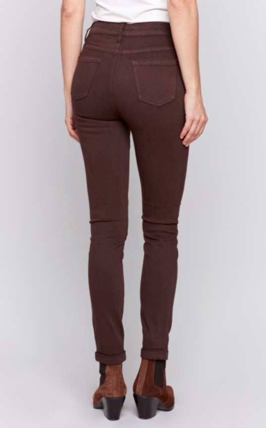 Mocha Twill Cuff Jeans