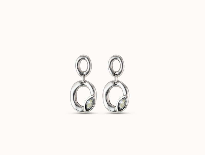 Together Grey Crystal Earrings