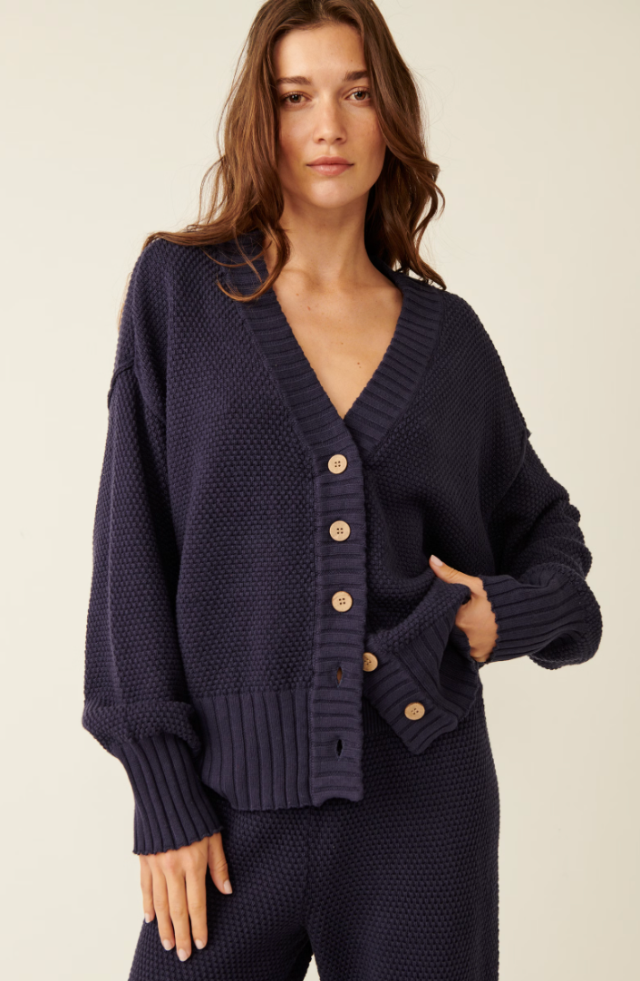 Peacoat Cardigan Sweater Set