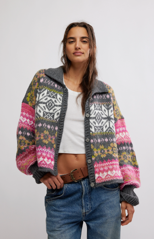 Frozen Flower Snowdrift Cardigan