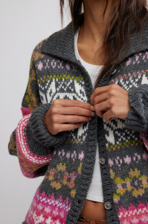 Frozen Flower Snowdrift Cardigan