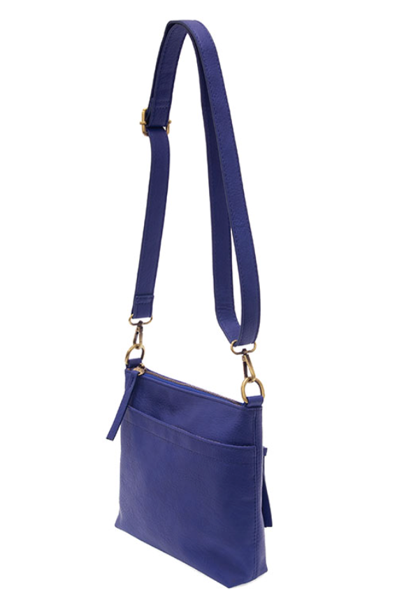 Cobalt Top Zip Crossbody Bag