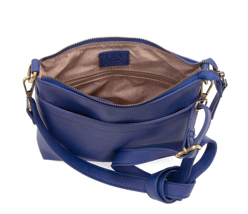 Cobalt Top Zip Crossbody Bag