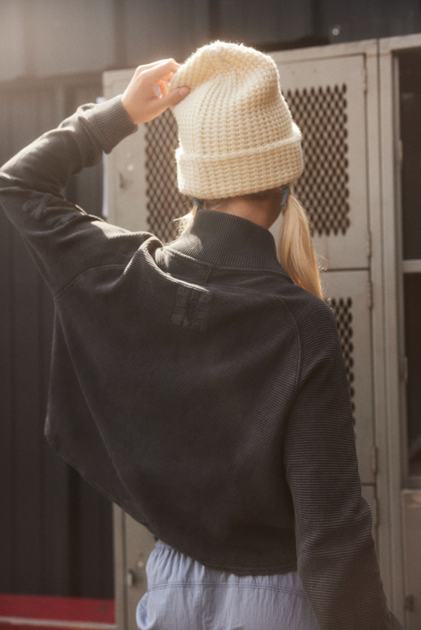 Black So Fly Henley Layer Top