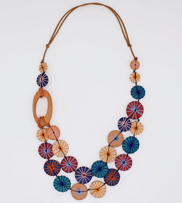 Spice Bold Beaded Wooden Necklace