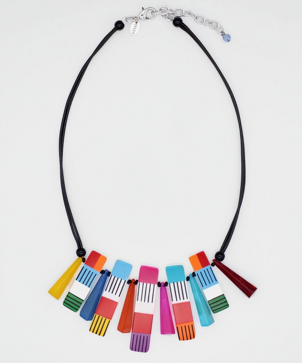 Bright Multi Cascade Charm Necklace