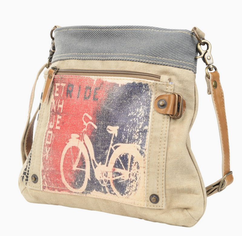 Enjoy the Ride Canvas Crossbody Bag